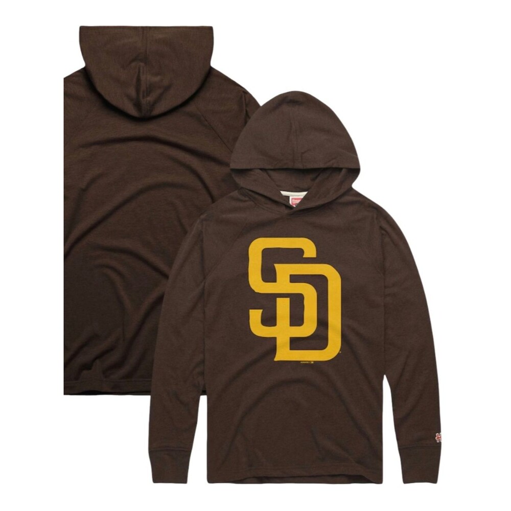 New San Diego Padres Homage Brown Lightweight Raglan Tri-Blend Hoodie Size S